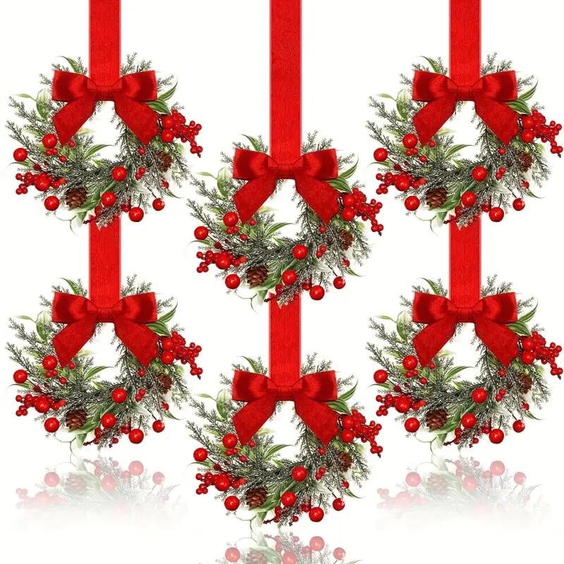 🎀Mini Christmas wreaths for cabinets — the ultimate festive magic