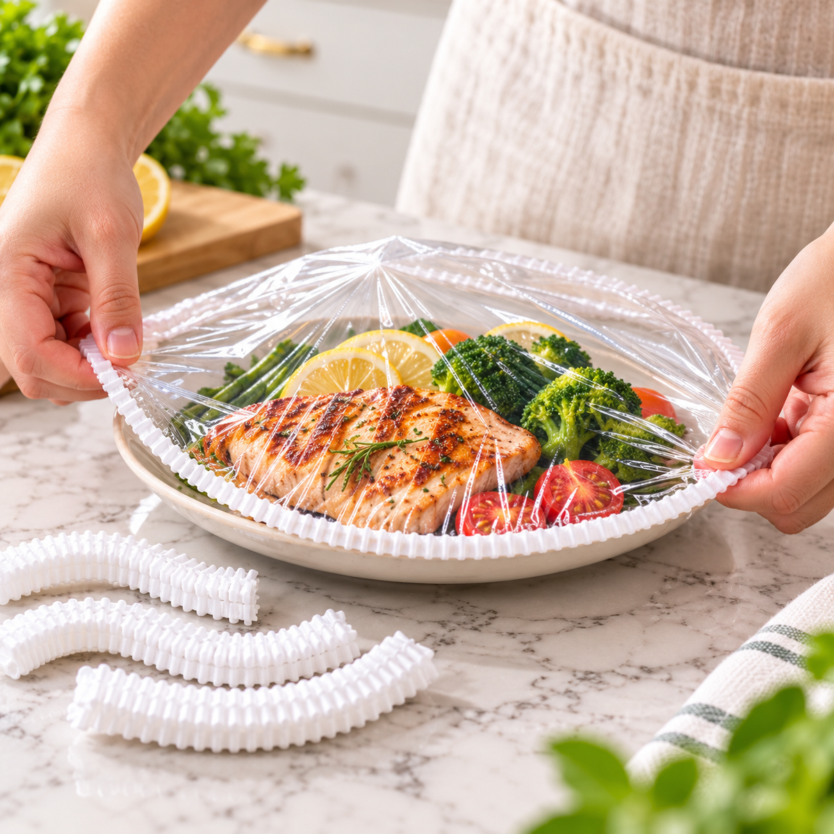 🍽️✨ Clear Food Wrap for Bowls & Plates