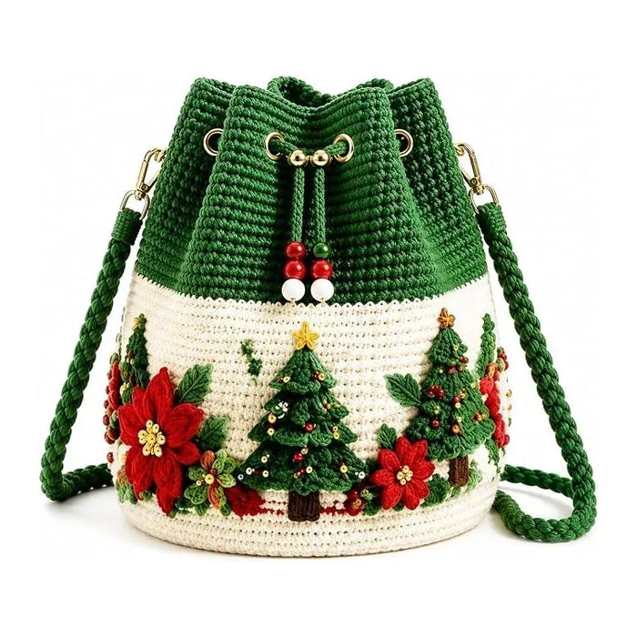 Christmas tree crochet bag