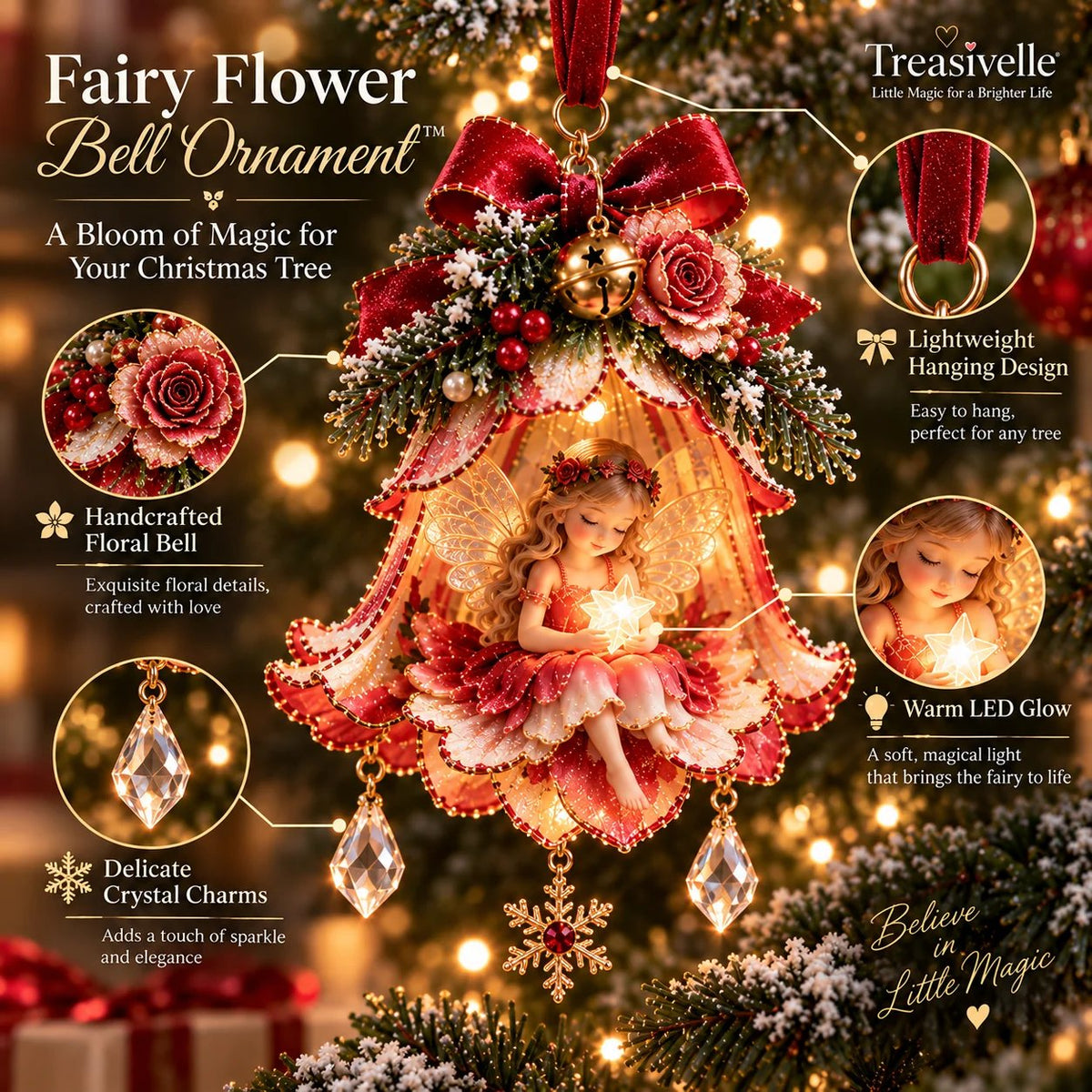 Poinsettia Crystal Fairy