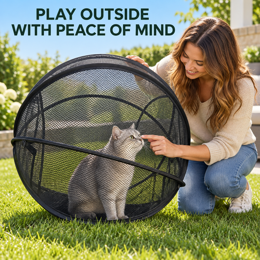 🐱 🌿 FreshAir Cat Haven™ – Pop-Up Mesh Playpen