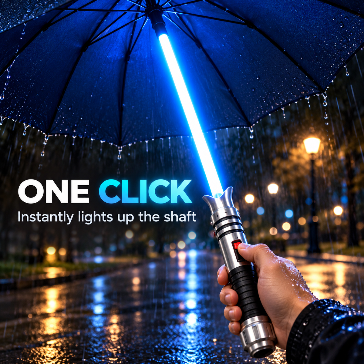 Hiltshade™ 7-Color Light-Up Umbrella | Futuristic LED Rain Umbrella