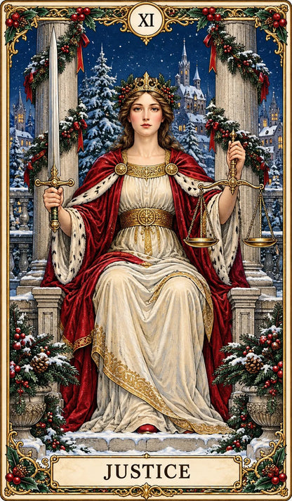 Last Day 49% OFF🎉-🔮 Yuletide Tarot Deck | 78 Festive Cards & A Guided 12-Day Holiday Ritual