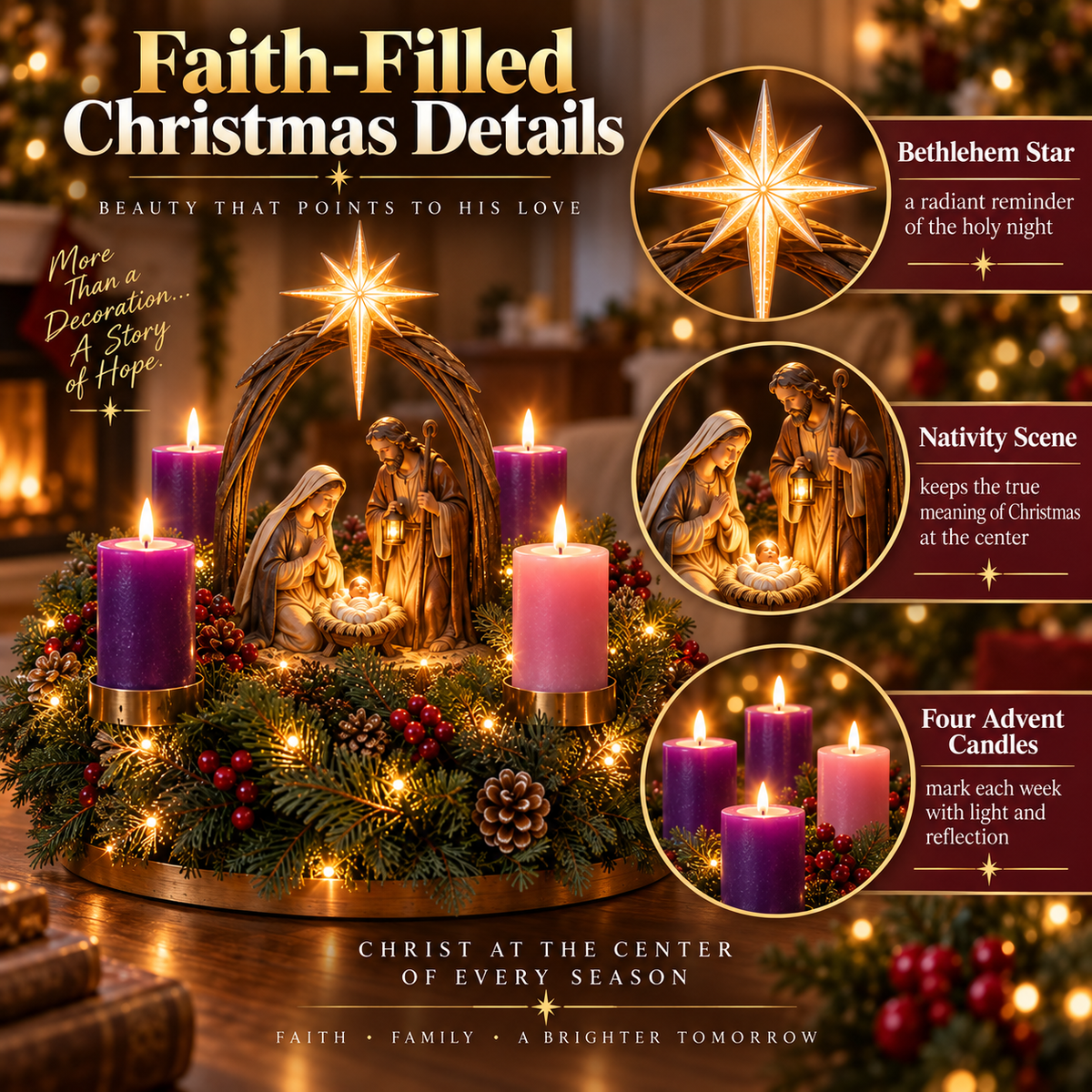 Flameless Advent candle safety features