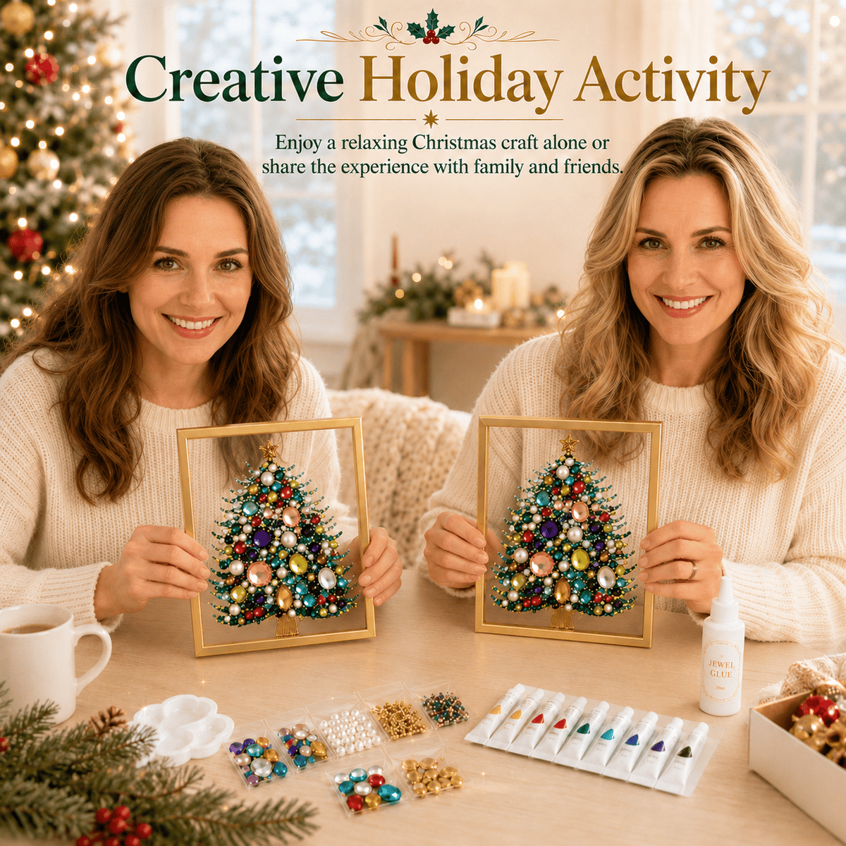 🎄 Beginner-Friendly Jeweled Christmas Tree DIY Kit | Easy to Make, Beautiful to Display 💎✨
