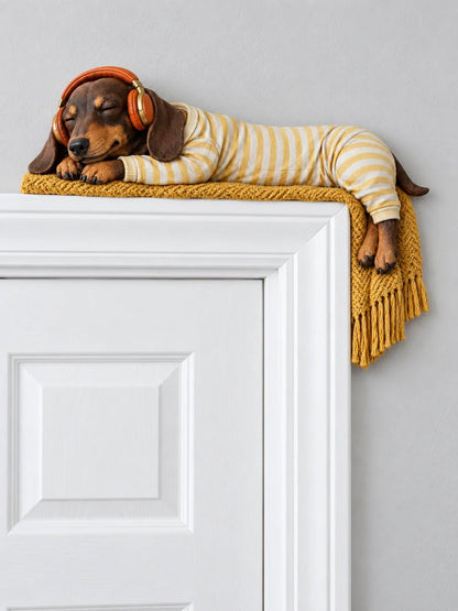 🎉2D Sleeping Dachshund Door Topper