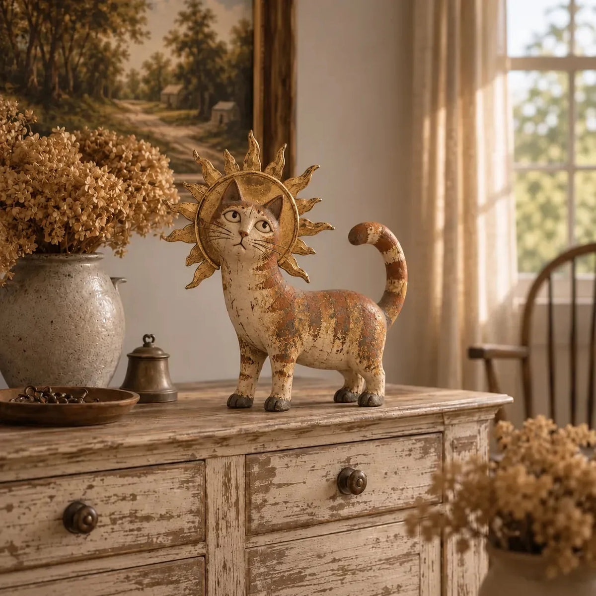 A Tiny King With a Big Personality Cat Court figurine