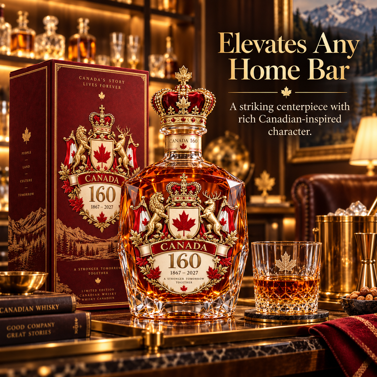 🔥 LIMITED-TIME 50% OFF | 🍁🇨🇦 Canada 160 Collector Decanter™ – 1867–2027 Heritage Tribute & Patriotic Keepsake ✨