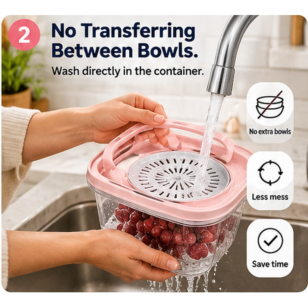 Traditional produce washing method versus FreshPrep
