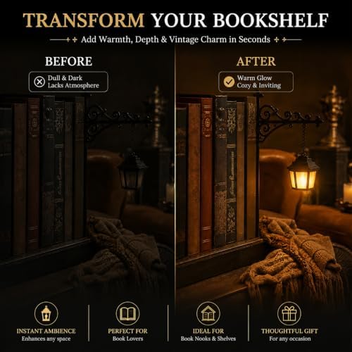 Library Lantern™ – Vintage Bookshelf Street Lamp
