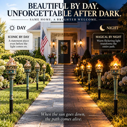 Liberty Flame – Solar Flickering Torch Pathway Lights