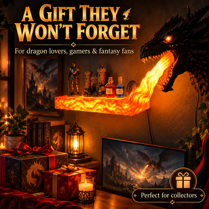 🐲 50% OFF Today! Remote-Control Dragonfire Shelf for Epic Room Decor