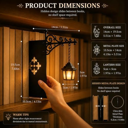 Library Lantern™ – Vintage Bookshelf Street Lamp