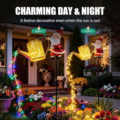 🎅 Santa’s Starlight Pour™ — Solar Christmas Garden Light