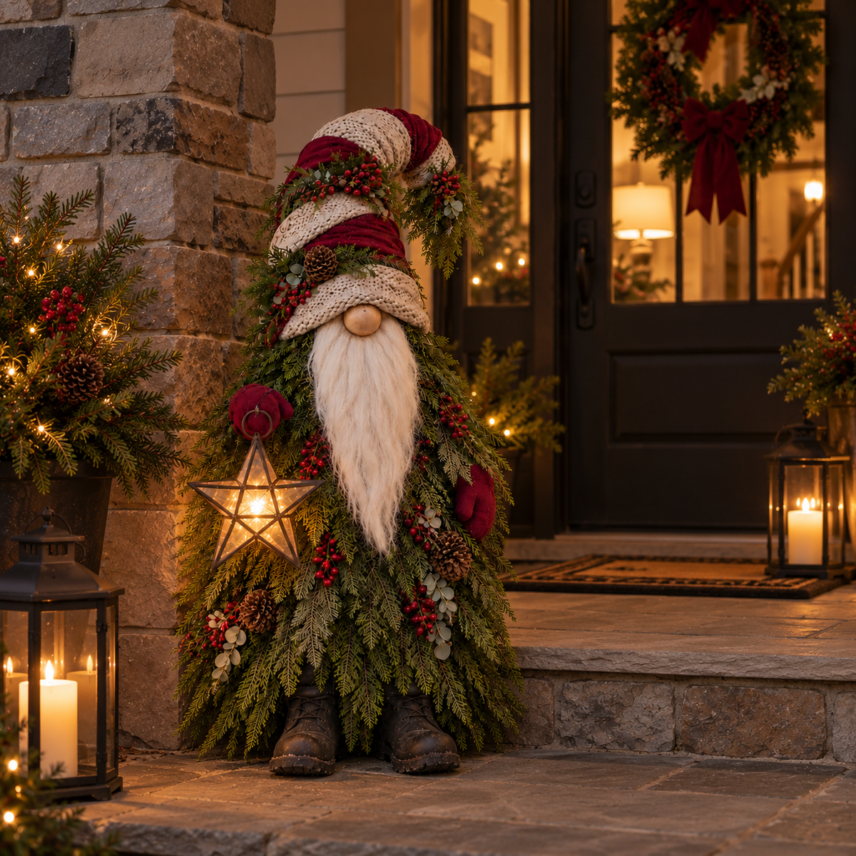 🔥 LAST DAY 30% OFF 🔥Evergreen Star Gnome™ Lighted Christmas Woodland Decor