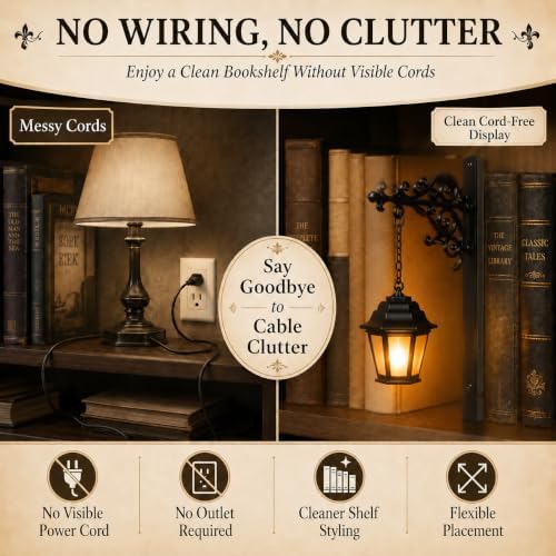 Library Lantern™ – Vintage Bookshelf Street Lamp