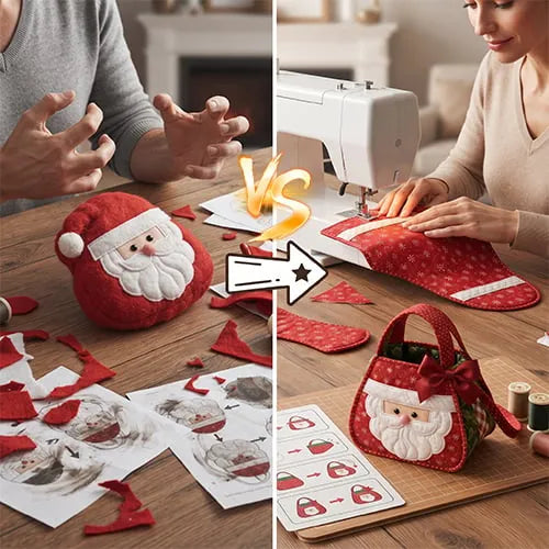 🎄 MerryStitch™ – DIY Quilted Christmas Handbag Kit