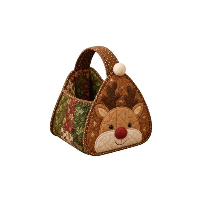 Reindeer quilted Christmas bag