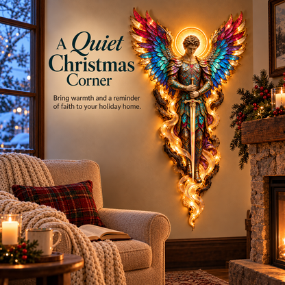 ✝️ LIMITED-TIME 50% OFF | Heavenly Radiance™ Lighted Angel Wall Sculpture – A Glowing Symbol of Faith, Grace & Protection ✨