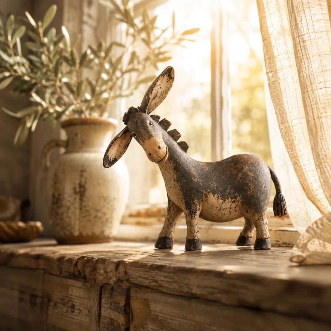 🔥 LIMITED-TIME 50% OFF 🤎 Rustic Donkey Figurine™ – Charming Farmhouse Shelf & Table Decor