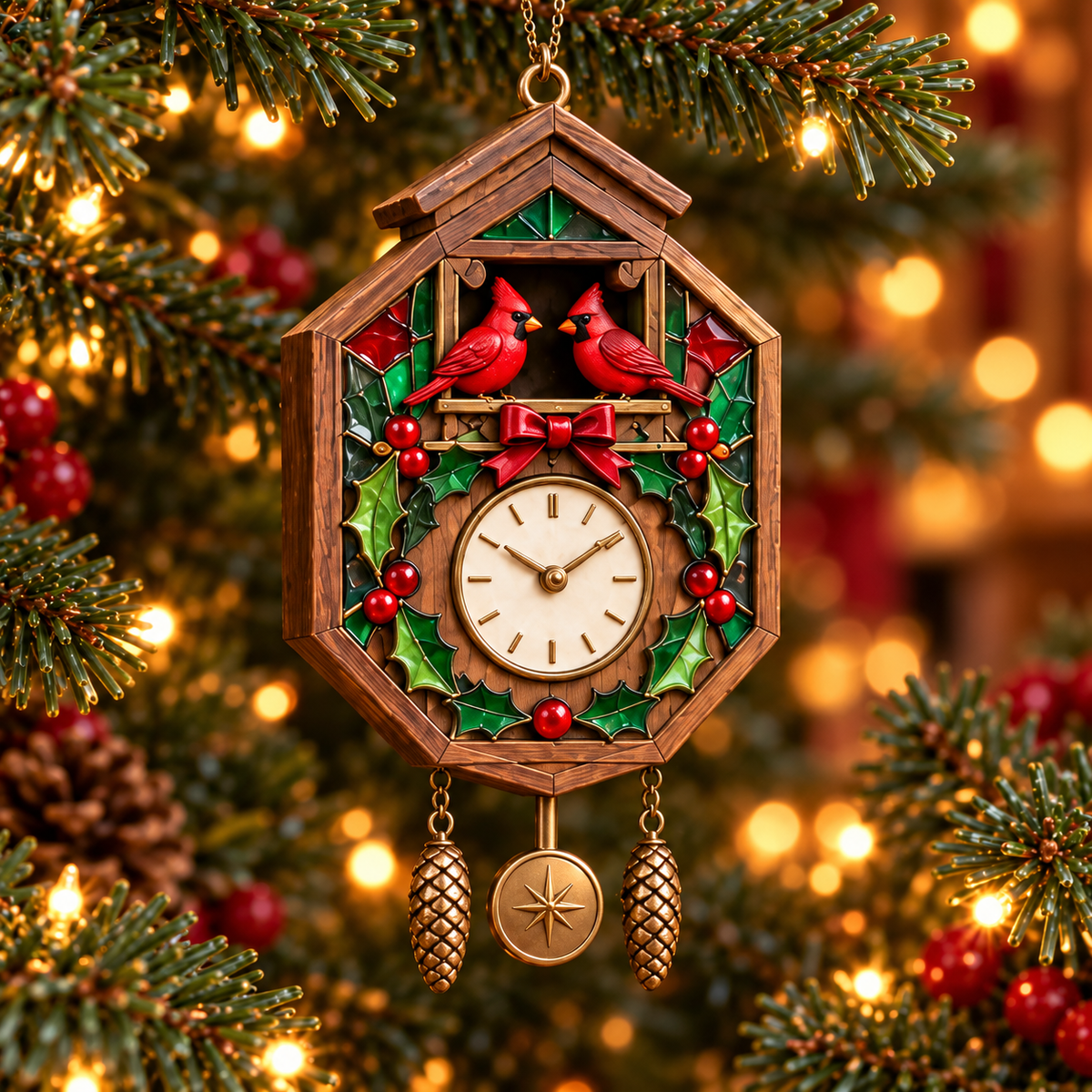 🎄 Limited-Time Christmas Sale | 2026 Red Cardinal Cuckoo Clock Ornaments – Set of 6 Vintage-Inspired Designs for a Nostalgic Holiday Tree & Thoughtful Gifting ❤️