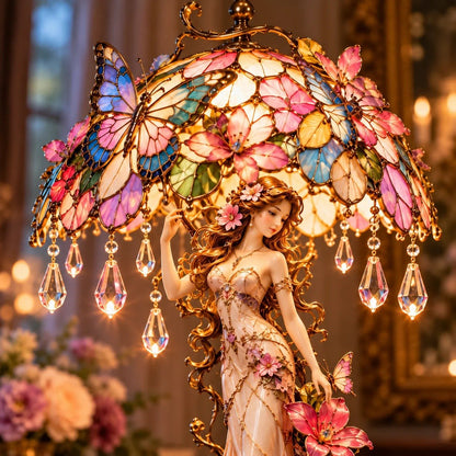 🦋 Nur für kurze Zeit im Angebot | Enchanted Butterfly Garden Lady – Blumenlampe mit zauberhaftem Leuchten für Ihr Zuhause ✨