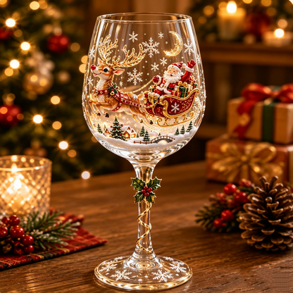 🔥 LAST DAY 50% OFF 🔥🎁 Christmas 3D Wine Glass Collection™ – Gift Box Set with Festive Holiday Designs for Christmas Gatherings & Gifting ✨