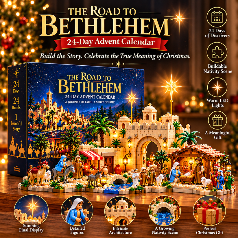 The Road to Bethlehem 24 Day Nativity Advent Calendar complete building set and packaging
