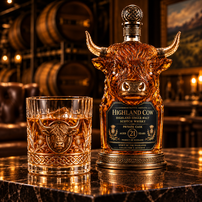 🔥 LAST DAY 50% OFF 🔥 Highland Spirit™ — Highland Cow Whiskey Decanter