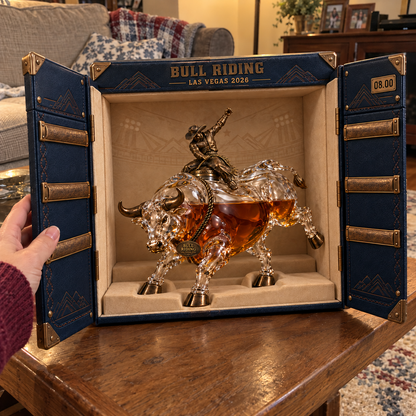 🤠 Eight Seconds Bull Rider Whiskey Decanter — Las Vegas 2026 Limited Custom Edition🤠