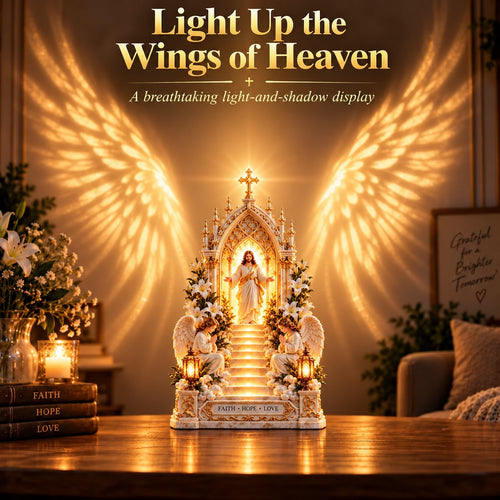 ✨ ✝️ Heaven Opens Up – Step by Step: The Illuminated Jesus Staircase | Faith, Hope, and Love