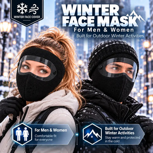 ❄️ Limited-Time Winter Sale | Fleece-Lined Winter Face Mask with Detachable Goggles – Cozy Warmth & Wind Protection for Cold Days