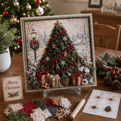 🧵Premium 3D Christmas Fabric Poke Art Kit