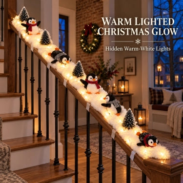 Penguin Christmas Stair Snow Decor🔥