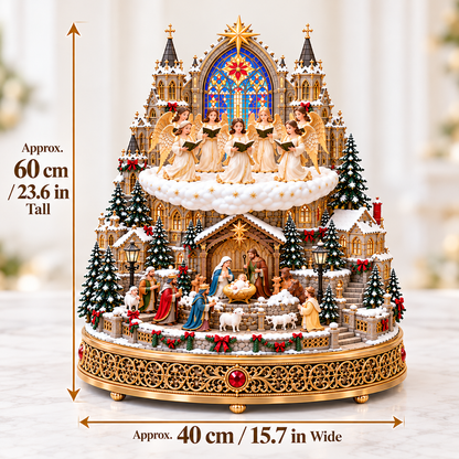 🎄✝️ Bethlehem Angel Choir | Lighted Rotating Nativity Village