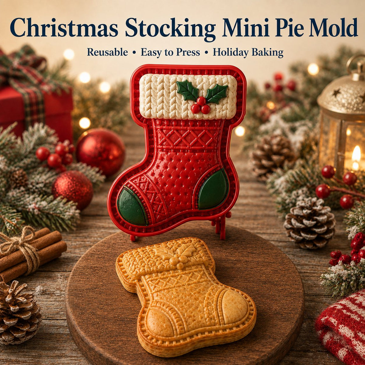 ⏳ 69% OFF – 🎄16pcs-Design Christmas Mini Pie Mold Collection | Reusable Embossed Molds for Shaping Detailed Santa, Snowman, Reindeer, Tree & Holiday Pies 🥧✨