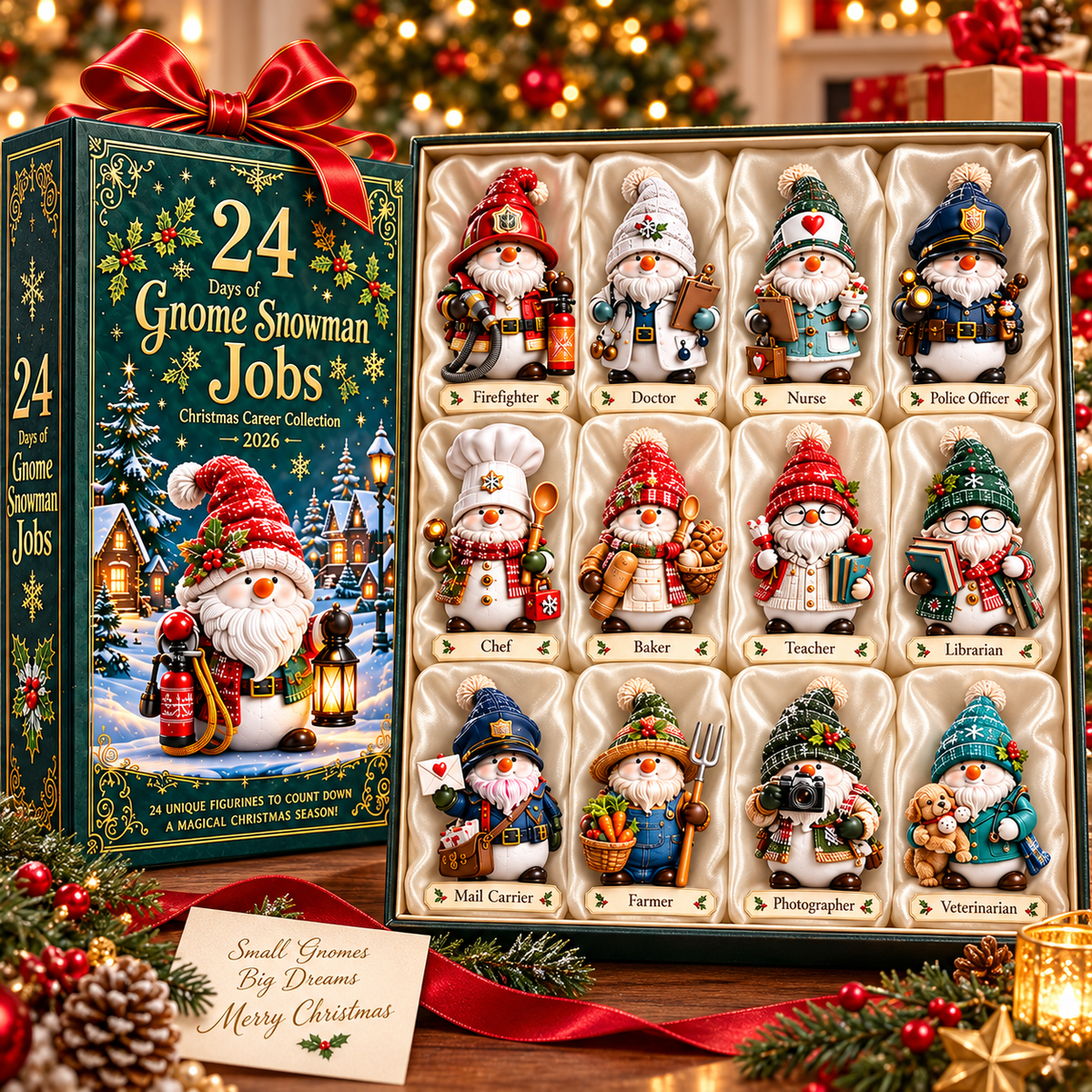 🎄 Limited-Time Christmas Sale | 2026 Gnome Snowman Advent Calendar – 24 Career-Themed Surprises for a Merry Countdown 🎁