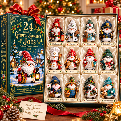 🎄 Limited-Time Christmas Sale | 2026 Gnome Snowman Advent Calendar – 24 Career-Themed Surprises for a Merry Countdown 🎁