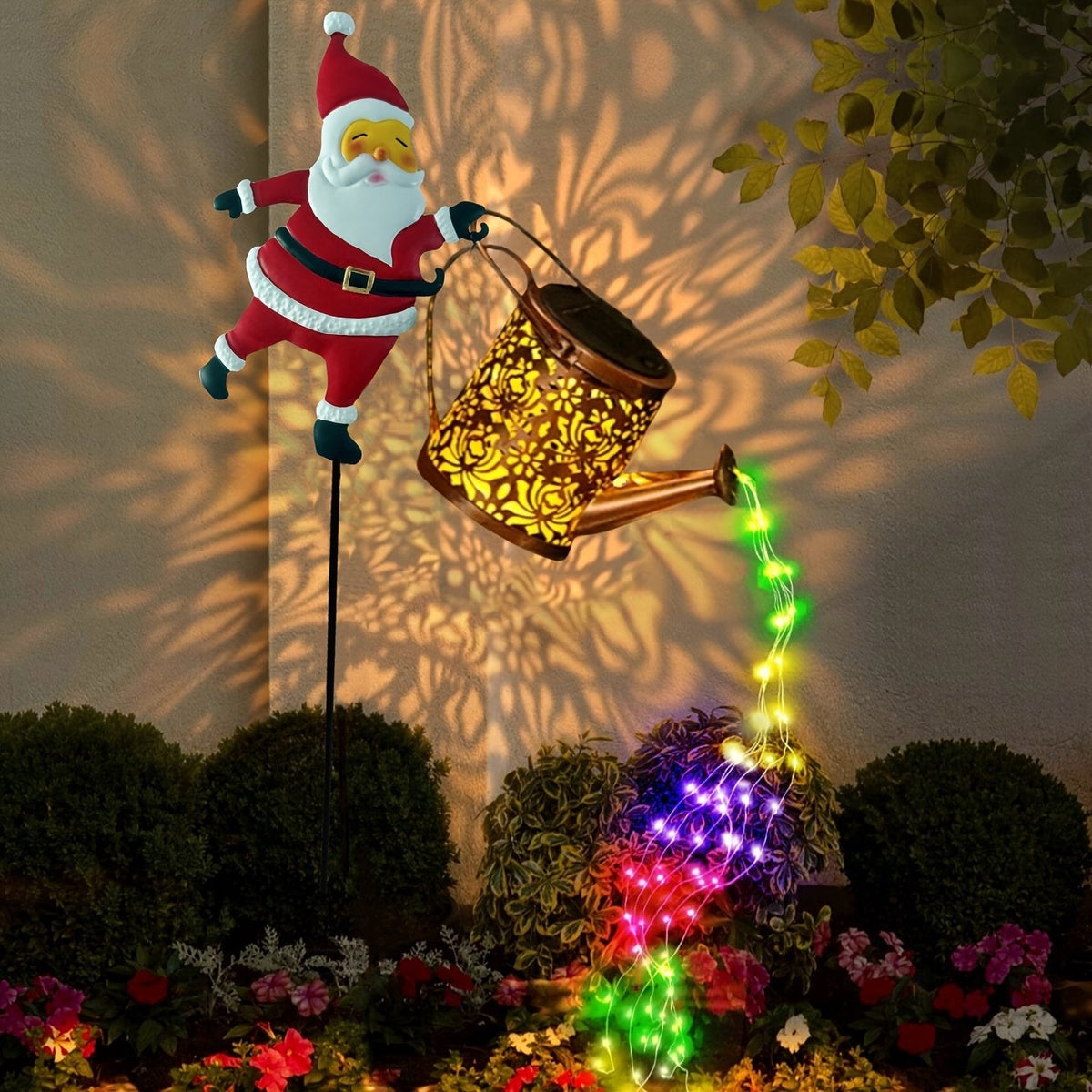 🎄🎅Santa Solar Watering Can Christmas Garden Light