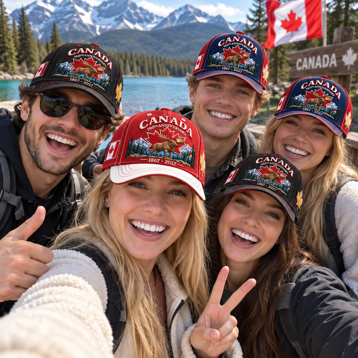 Canada anniversary cap color options