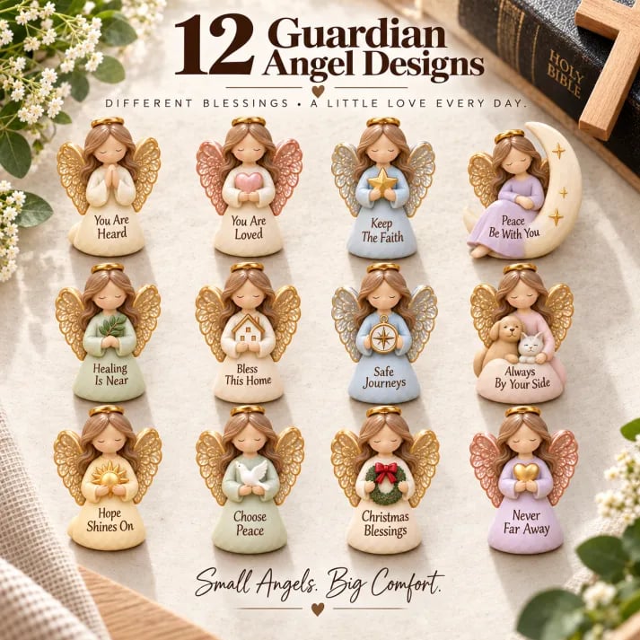 👼 Limited-Time Sale | 12-Piece Pocket Guardian Angel Set – Mini Angel Keepsakes with 12 Unique Blessings of Faith, Hope & Love • Heartfelt Gifts for Loved Ones