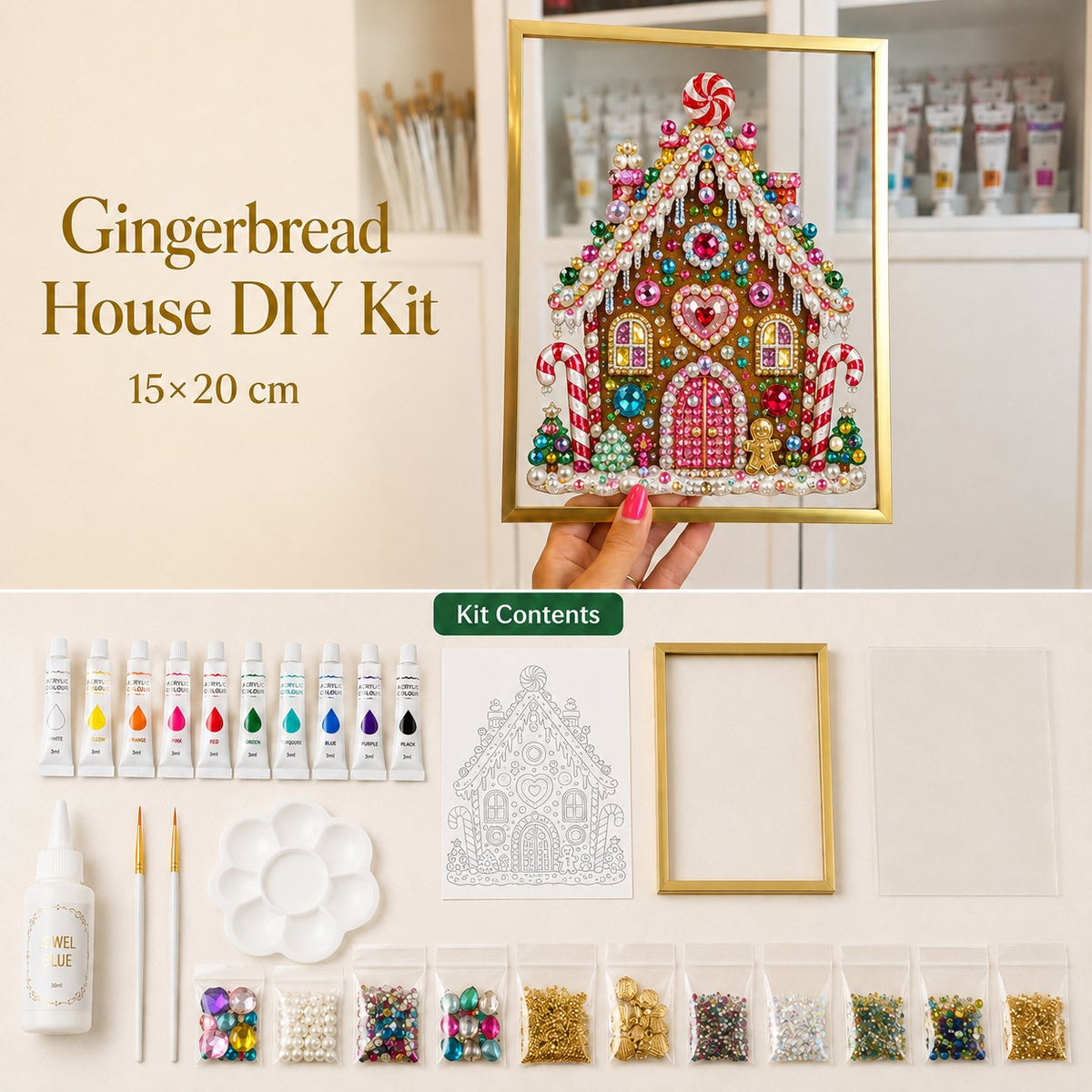 🎄 Beginner-Friendly Jeweled Christmas Tree DIY Kit | Easy to Make, Beautiful to Display 💎✨