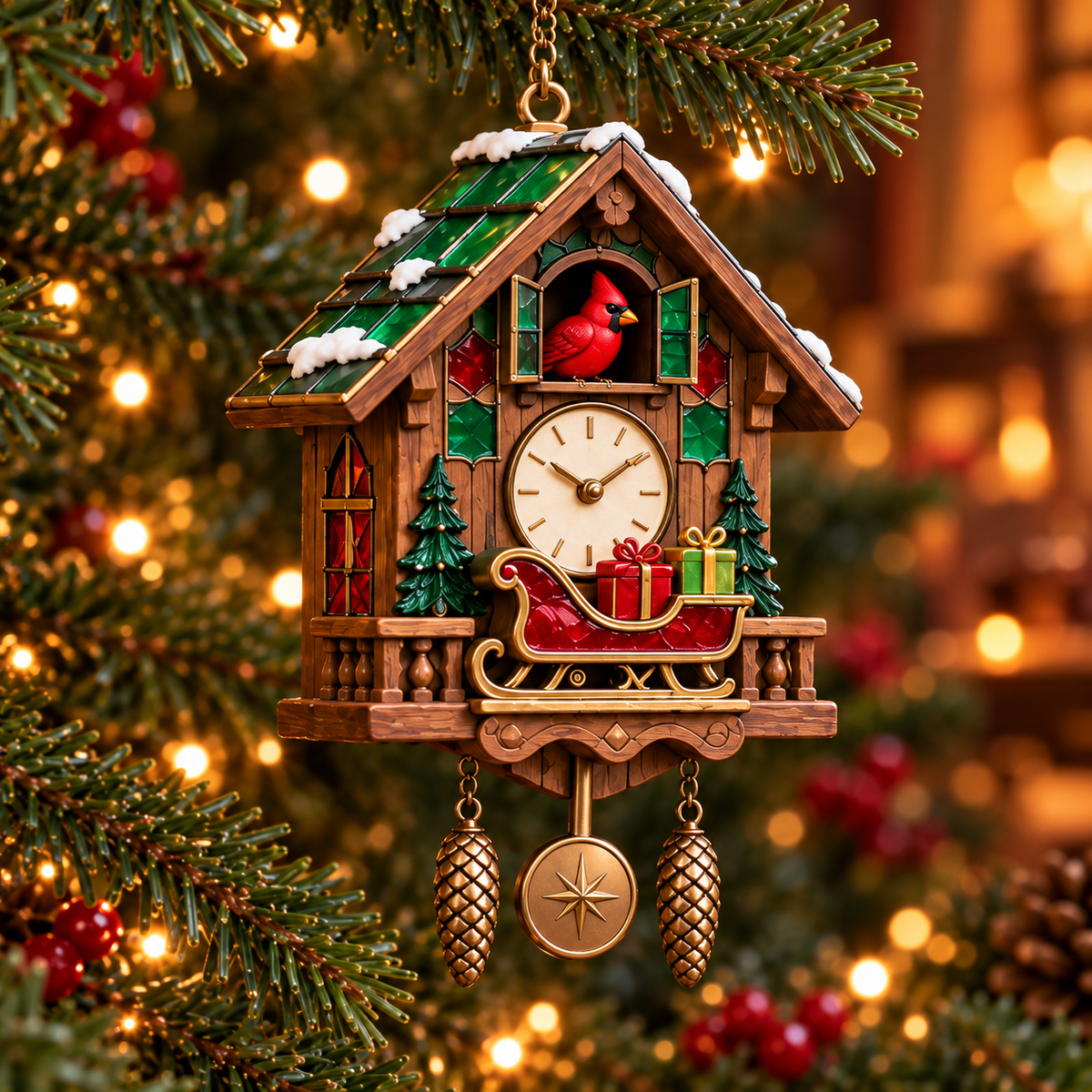 🎄 Limited-Time Christmas Sale | 2026 Red Cardinal Cuckoo Clock Ornaments – Set of 6 Vintage-Inspired Designs for a Nostalgic Holiday Tree & Thoughtful Gifting ❤️
