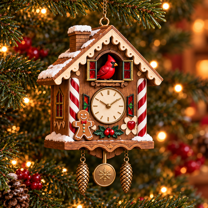 🎄 Limited-Time Christmas Sale | 2026 Red Cardinal Cuckoo Clock Ornaments – Set of 6 Vintage-Inspired Designs for a Nostalgic Holiday Tree & Thoughtful Gifting ❤️