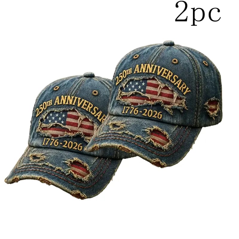 🔥 Limited-Time 49% OFF | 🇺🇸 America 250™ 1776–2026 Distressed Denim Baseball Cap – Heritage Edition 🧢