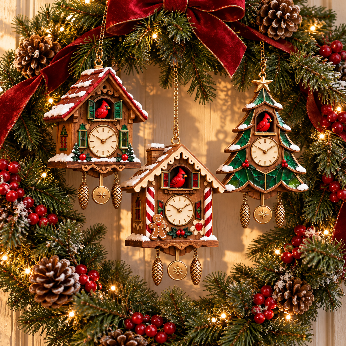 🎄 Limited-Time Christmas Sale | 2026 Red Cardinal Cuckoo Clock Ornaments – Set of 6 Vintage-Inspired Designs for a Nostalgic Holiday Tree & Thoughtful Gifting ❤️