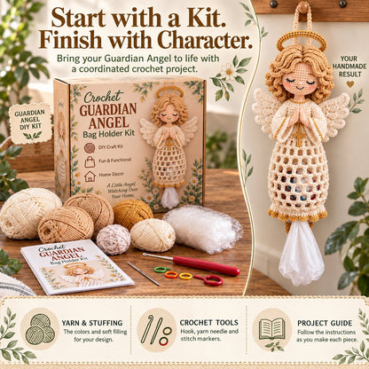 ⏳ Last Day 49% OFF – 🧶 Beginner-Friendly Blessed Home Crochet Bag Holder DIY Kit | 4 Faith-Inspired Designs with Yarn, Tools & Guide Included ✝️
