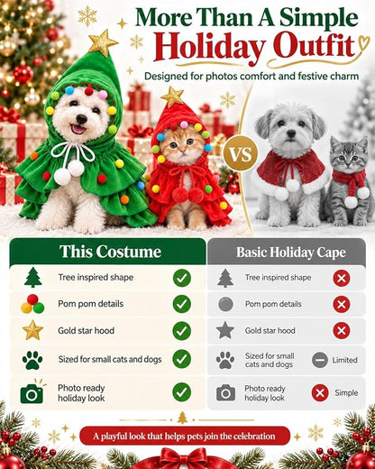 🎄Christmas Tree Pet Cape