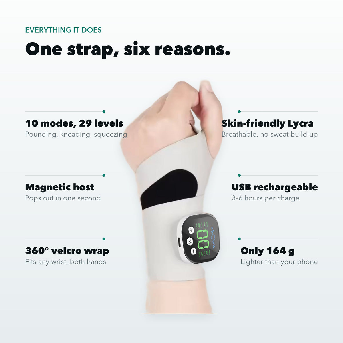 Adjustable EMS Pulse Wrist Massager