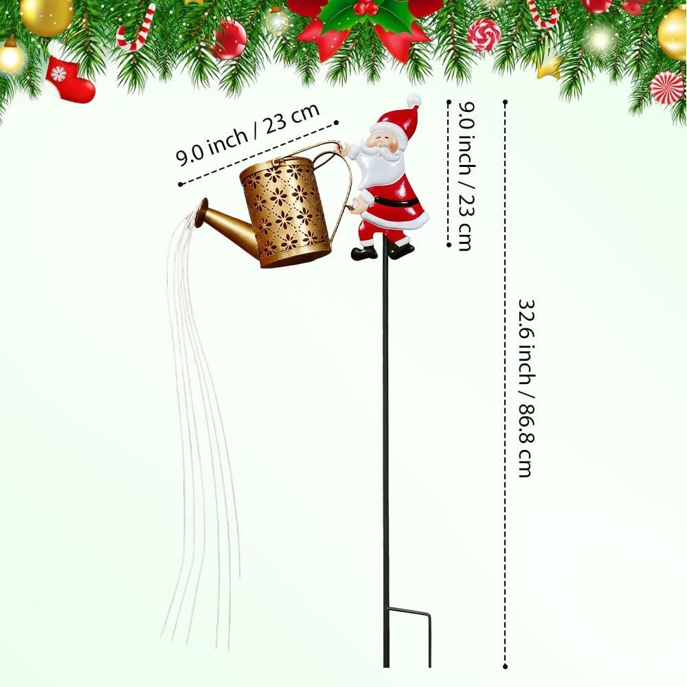 🎅 Santa’s Starlight Pour™ — Solar Christmas Garden Light